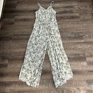 art class kids XL flower pantsuit with open legs
